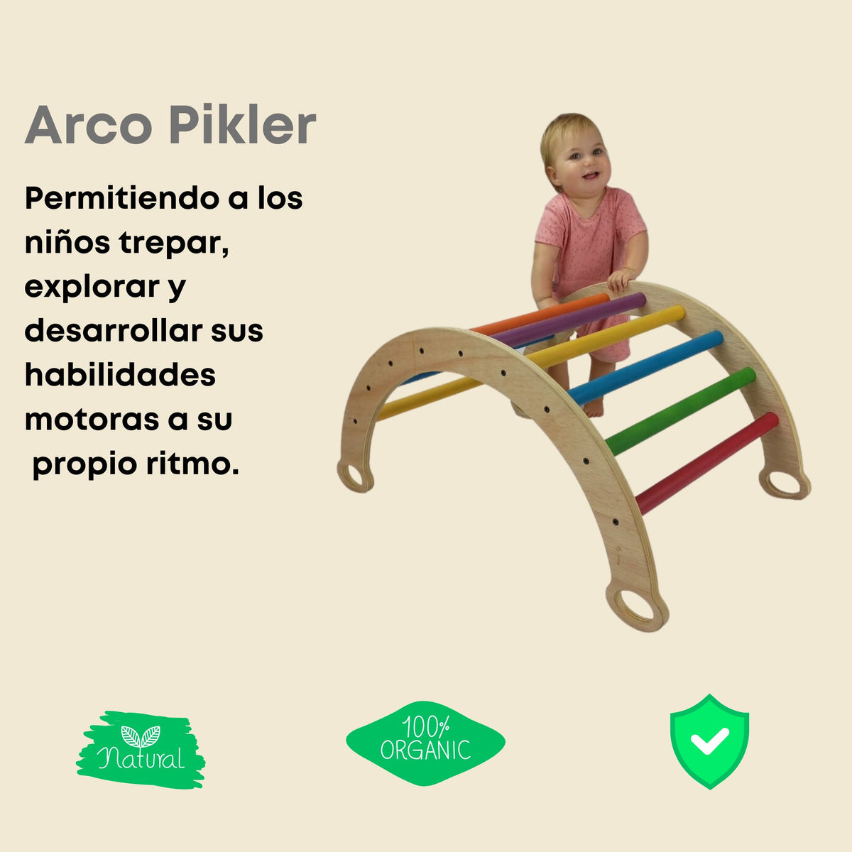 Arco de aprendizaje 🌼 Arco balancín Pikler 🌼 Mobiliario Pikler