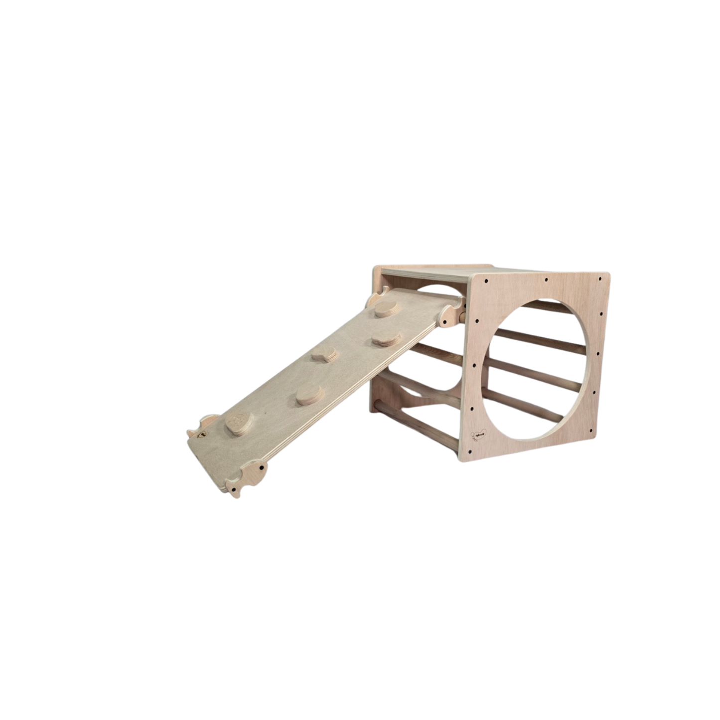 Cubo Pikler + Rampa. Color natural