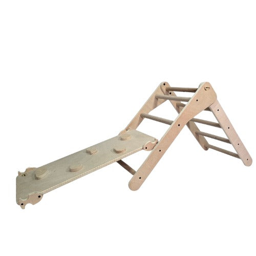 Triangle d'aprenentatge Pikler Plegable Fusta 90 x 60 x 80 Cm. P01033 Woodgo.