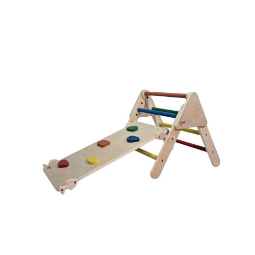 Triangle d'aprenentatge Pikler Plegable Fusta 90 x 60 x 80 Cm. EQ003 Woodgo.