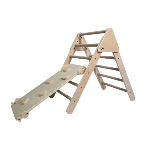 Triangle d'aprenentatge Pikler Plegable Fusta 90 x 60 x 80 Cm. P01033 Woodgo.