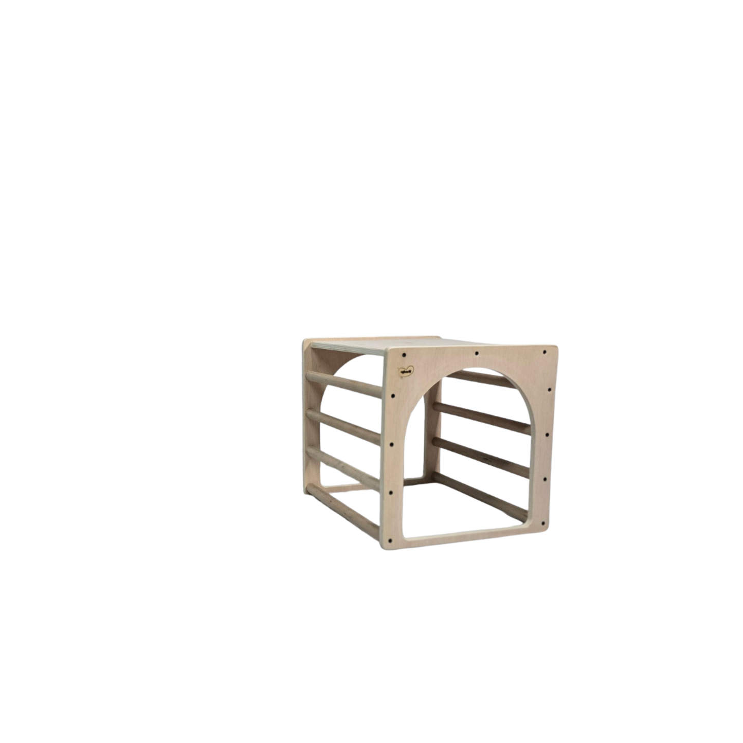 Cubo Pikler con arco + rampa. Color natural