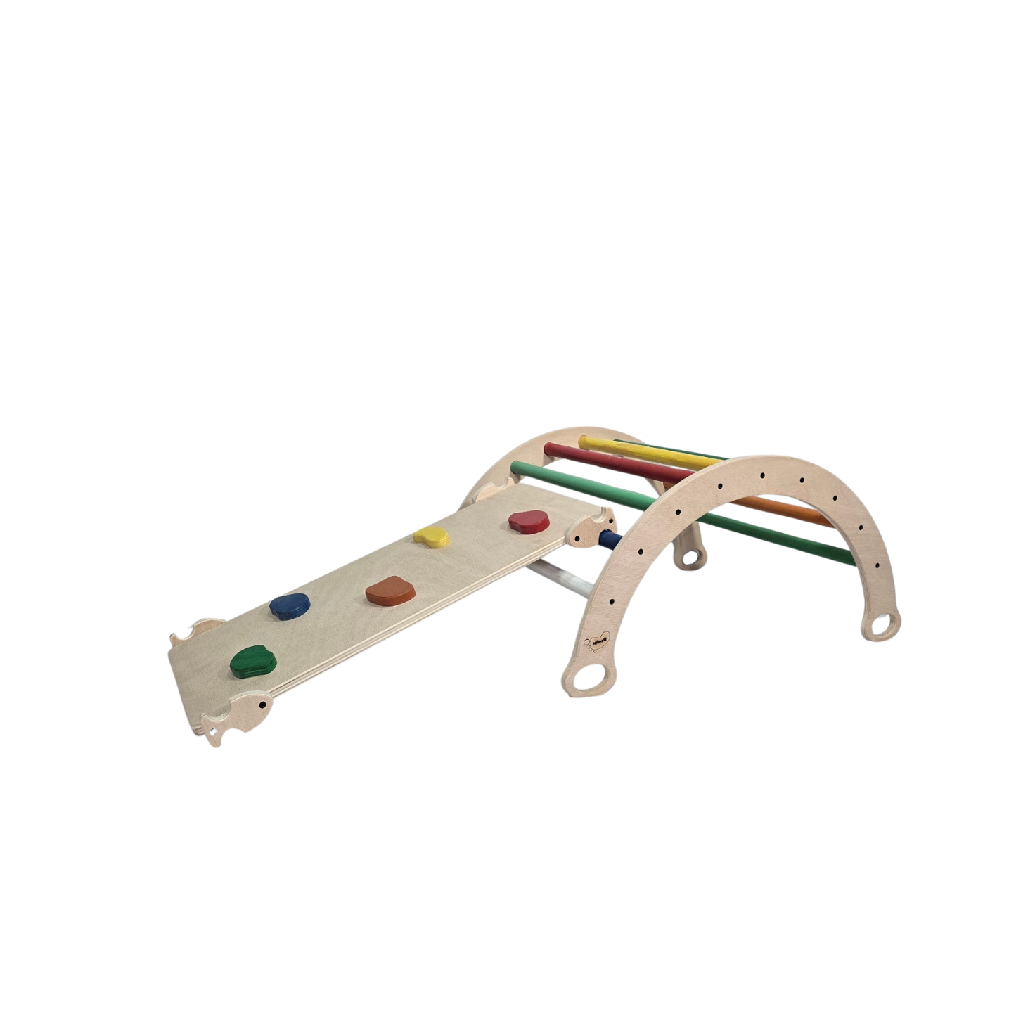 Triangle d'Apprentissage Pikler Pliant en Bois 90 x 60 x 80 Cm. EQ003 Woodgo.