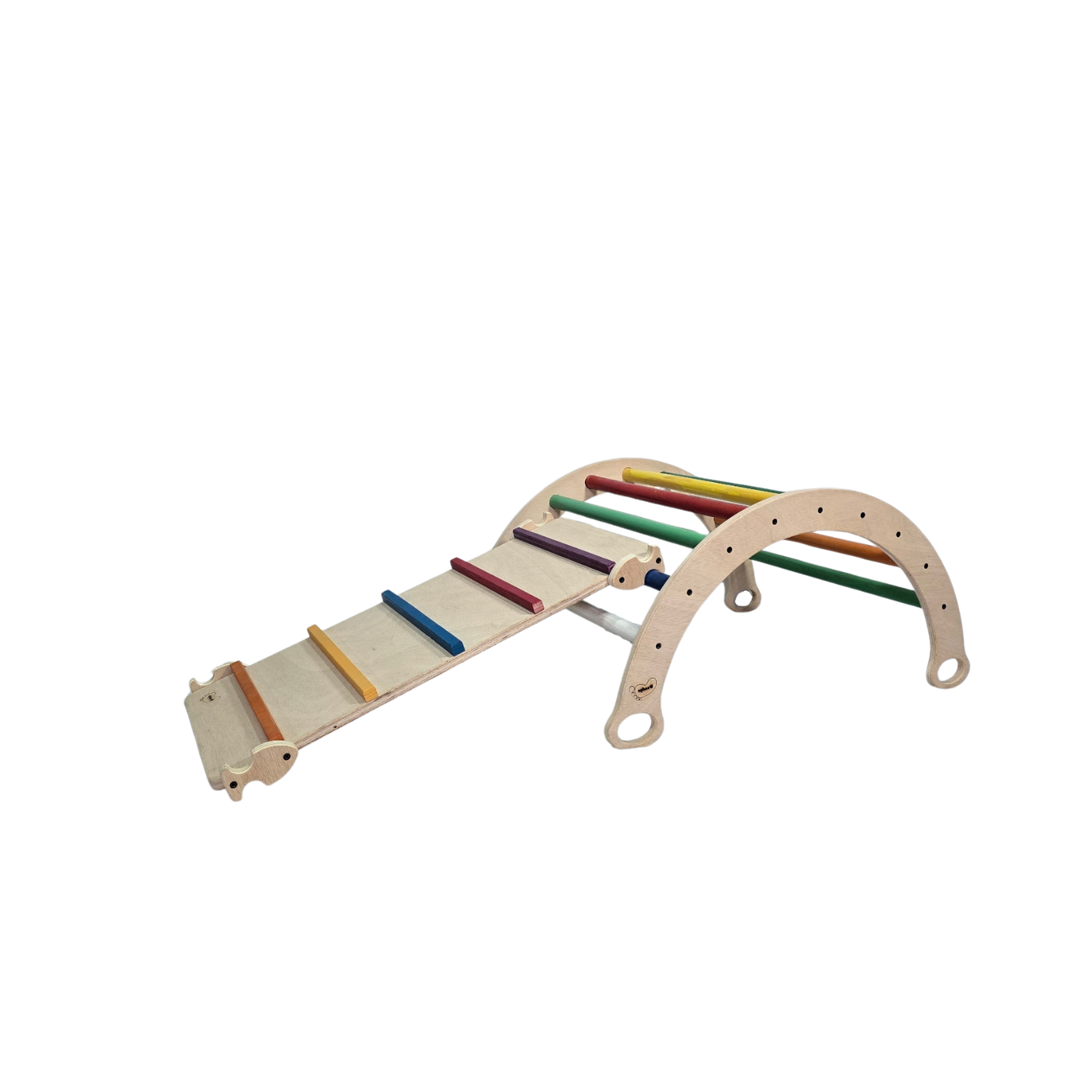 Triangle d'Apprentissage Pikler Pliant en Bois 90 x 60 x 80 Cm. EQ003 Woodgo.