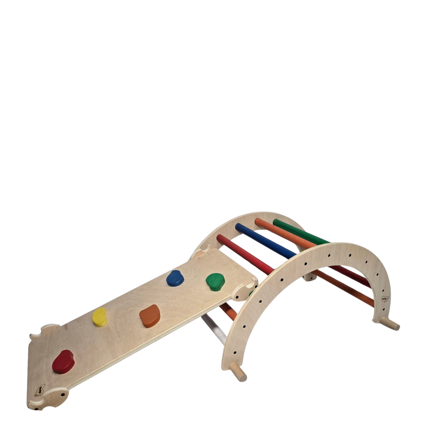Arco Pikler fijo + rampas presas. Color