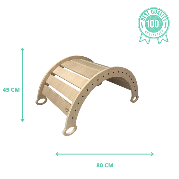 Arco/Balancín de Aprendizaje Pikler de Madera. Med: 80 x 45 x 45 CM. ARNKSC0015. Woodgo.