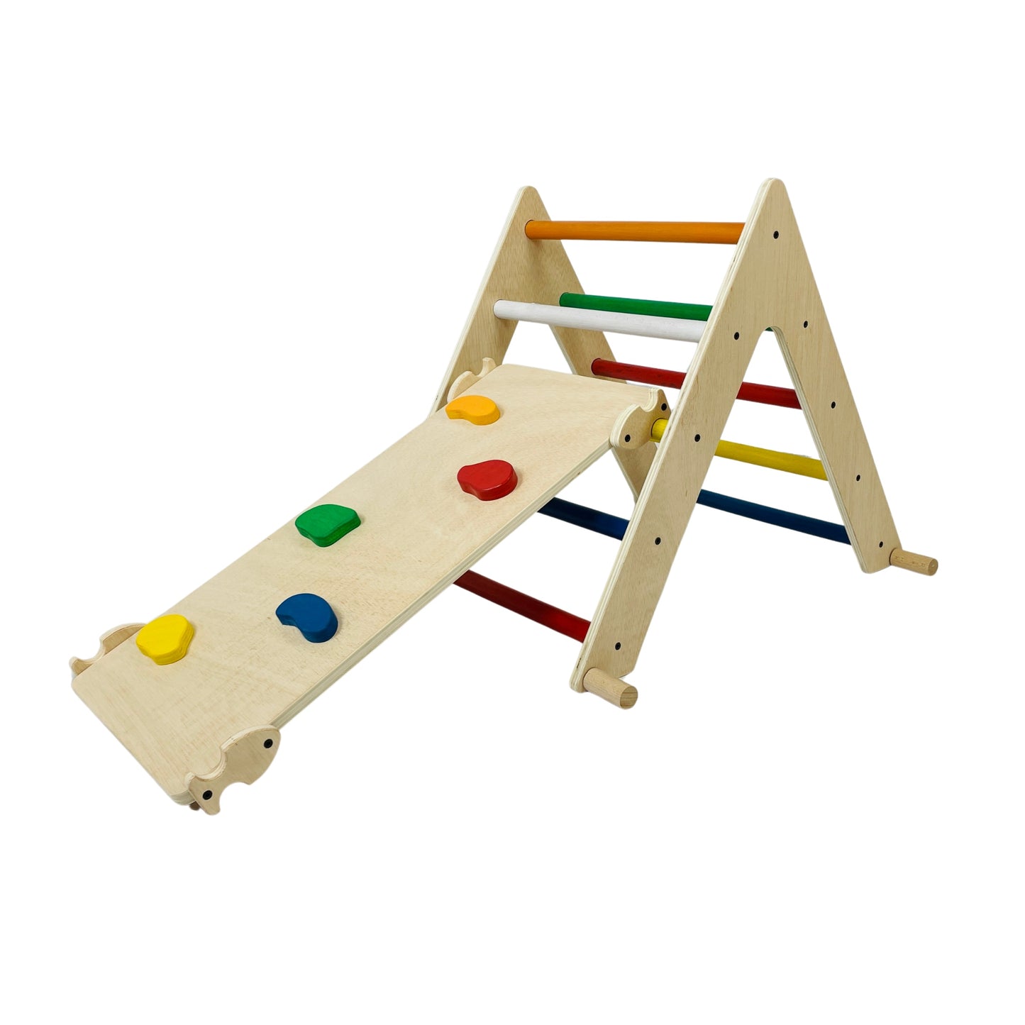 Triangle d'aprenentatge Pikler Plegable Fusta 90 x 60 x 80 Cm. P01033 Woodgo.