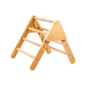 Triangle d'Apprentissage Pikler Pliant en Bois 90 x 60 x 80 Cm. EQ003 Woodgo.